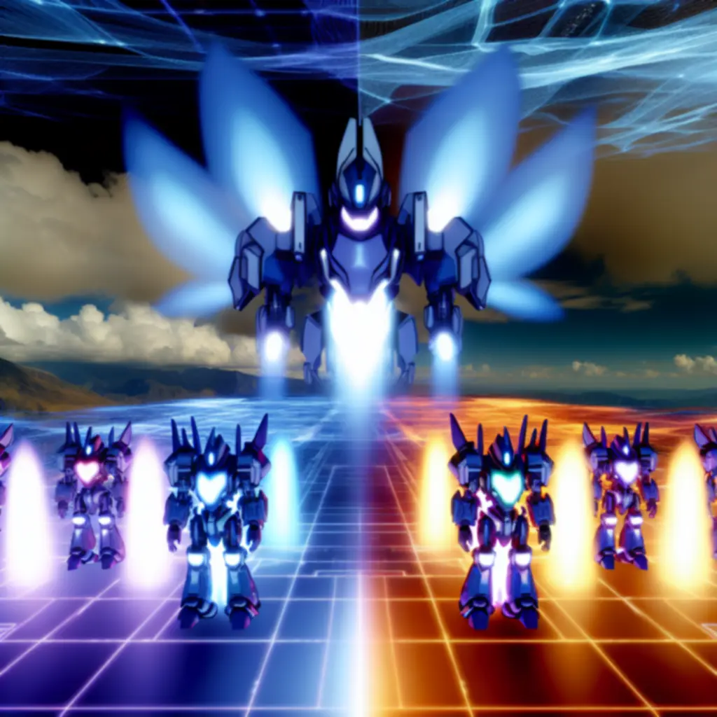 Mecha Guardians: panoramiczny przegląd opancerzonych strażników z neonowymi rdzeniami